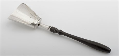Silver sugar spoon From Erkentenis with brown wooden handle, sugar scoop spoon equipment silver wood, engraved Hollow scoop