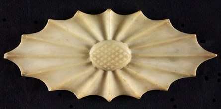 White relief: round rosette, embossed rosette marble stone, fireplace