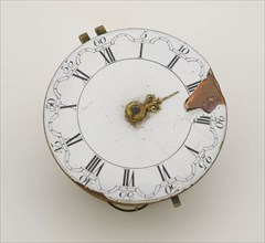 William Gib, Inside pocket watch with white enamel dial and golden hand and open-cut gorge, pocket watch watch movement