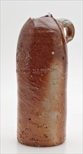 Stoneware mineral water pitcher, cylindrical with round shoulder, sausage ear and short neck, mineral water pitcher jar product