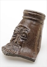 Neck fragment stoneware Bartmann jug, also called Bellarmine jug, with part Bartmann jug, also called Bellarmine jug, Bartmann