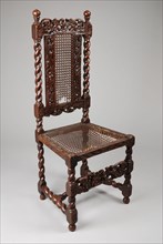 Walnut carved baroque chair, chair furniture interior design wood walnut rattan, braided seat and back torped legs rules