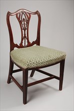 Mahogany straight Chippendale chair, straight-seat chair seat furniture furniture interior design wood mahogany beechwood velvet