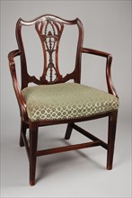 Mahogany Chippendale armchair, armchair chair seating furniture furniture interior design wood mahogany beechwood velvet brass