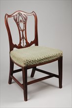 Mahogany straight Chippendale chair, straight-seat chair seat furniture furniture interior design wood mahogany beechwood velvet