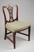 Mahogany straight Chippendale chair, straight-seat chair seat furniture interior interior design wood mahogany beechwood velvet