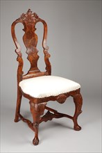 Walnut Queen Anne chair, chair furniture furniture interior design walnut beech wood velours burr walnut wood, Carving