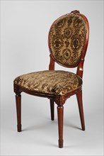 Mahogany Louis Seize medallion chair, medallion chair seat seating furniture interior design wood mahogany velvet metal