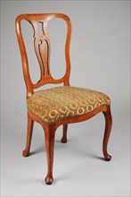Elmwood rococo chair, chair furniture furniture interior design wood elm wood velor, Openwork backrest with rocailles