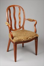 Eggshade Louis Seize armchair, armchair chair furniture furniture interior design wood elm wood velvet, Oval openwork backrest