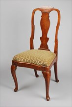 Straight elm wood rococo chair, chair seat furniture furniture interior design wood elm wood velor, Green velor upholstery