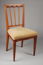 Egg-wood Louis Seize chair, chair furniture furniture interior design wood elm wood velvet, Three bars in the back above