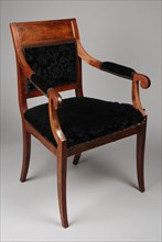 Mahogany straight Empire armchair, armchair seat furniture furniture interior design wood mahogany oak brass velvet, veneered