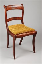 Mahogany Biedermeier chair, chair seating furniture furniture interior design wood mahogany velvet, Veneered hood and scallop