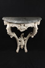 Painted lime wood rococo console table, console table side table table furniture interior design paint marble stone lime wood