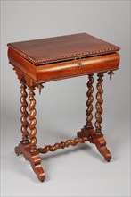Mahogany neo-baroque sewing table or toilet table, sewing table dressing table mirror table table furniture interior design