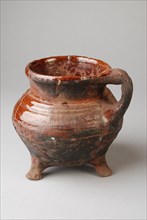 Cooking jug, grape-model, red pottery, sparingly glazed, grape cooking pot crockery holder kitchen utensils earthenware ceramics