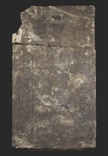 Tombstone of chaplain Master Dirck Jansz. Full, died September 20, 1532, tombstone slate stone, c 32 th 20 septembris