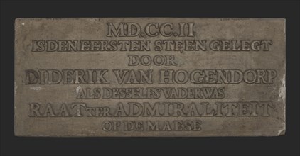 Facing brick with MD.CC.II is the first stone laid by Diderik van Hogendorp ... Maese, facade stone building component sandstone