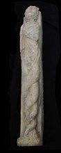 Herm with intertwined legs, chimney pilaster pilaster building component sandstone stone, sculpted Herm with intertwined legs