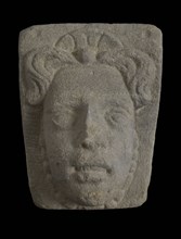 Console with female head, console building element sculpture sculpture sandstone stone, sculpted Console