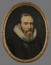 copy after: Michiel Jansz. van, Portrait of Johan van Oldenbarnevelt, portrait painting visual material wood oil panel, Oval