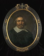 Portrait of Jacob Jacobsz. Van Couwenhoven, portrait painting footage linen oil painting, Oval portrait of man representing