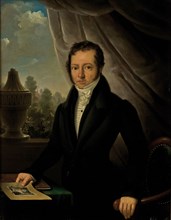 Petrus van Schendel, Portrait of Christiaan Bernet (1770-1832), portrait painting footage wood oil panel, Standing rectangular