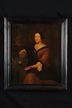 Pieter Veen, Portrait of Geertruyd van der Hey (circa 1640-1720), portrait painting footage linen oil painting, Standing