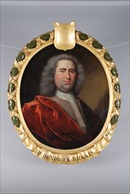 Oval portrait of Hendrick Braats (1702? -1741), portrait painting visual material linen oil painting canvas, Oval portrait