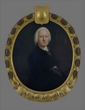 Jean Humbert, Portrait of Abraham Adriaen du Bois (1713-1774), portrait painting imagery linen oil painting, Oval portrait