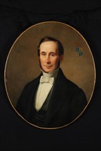 Robert van Eijsden, Portrait of Adriaen Theodore Prins (1803-1857), portrait painting canvas linen oil painting, Oval portrait