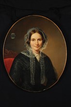 Robert van Eijsden, Portrait of Henriette Elisabeth Van Reede van Oudtshoorn (1811-1857), portrait painting canvas linen oil