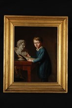 François Montauban van Swijndregt, Portrait of Charles Rochussen at the age of 11, portrait painting material linen oil painting