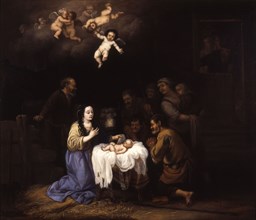 François Verwilt, Adoration by the shepherds, painting visual material oil painting wood, Painting: oil on panel signed lower