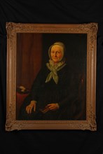 Jacob Akkersdijk, Portrait of Elisabeth Bunk, portrait painting visual material linen oil painting wood canvas, Portrait