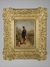 Charles Rochussen, Posthumous portrait of Hendrik Rochussen, father of the painter, portrait painting footage wood oil, Standing