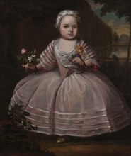 Gerard Sanders, Portrait of Aletta Adriana van Vollenhoven (1742-1825), at the age of two, portrait painting material linen oil