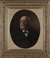 Henricus Joannes Mélis, Portrait of Robert Baelde (1819-1892), portrait painting material linen oil painting, Oval portrait