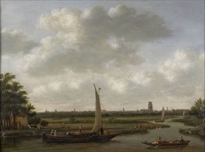 Jan Gabrielsz. Sonjé, View of the Rotte, Rotterdam, cityscape painting visual material paint oil painting copper wood, Painting