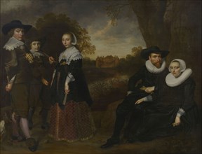 Jan Daemen Cool (Rotterdam 1589 - Rotterdam 1660), Portrait of Century Eeuwoutsz. Prince and his family, group portrait