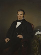 Robert van Eijsden, Portrait of Huibert van Rijckevorsel (1813-1866), oleography, post mortem painted, portrait oleography