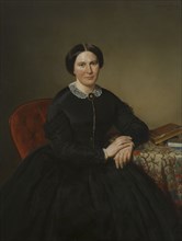 Robert van Eijsden, Portrait of Elise Suzanne Marie Schmidt (1821-1893), oleography, portrait oleography chromolithography print