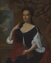 Mattheus Verheyden (Breda 1700 - Den Haag 1777), Portrait of possibly Charlotte Bernaige (1719-1777), portrait painting footage