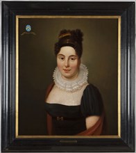 Portrait of Maria Cornelia Saint Martin (1792-1866), portrait painting visual material wood oil, Standing rectangular portrait