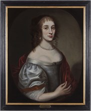 H.J. de Jager (werkzaam 1660 - 1676), Portrait of Maria de Riemer? (1655-1714), portrait painting footage linen oil painting