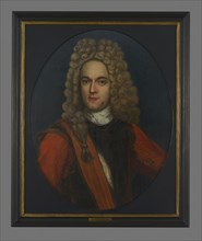 Portrait of mr. Sebastiaan Bernaige (1685-1728), portrait painting material linen oil painting, Standing rectangular portrait of