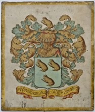 Family coat of arms Abraham van Rijckevorsel, coat of arms information form painting material parchment paint wood, Weapon