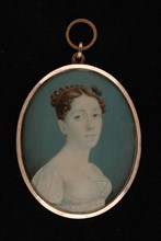 Portrait miniature of Magdalena van IJzendoorn (1780-1801), portrait miniature medallion painting footage ivory paint enamel
