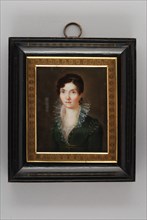 A. Beaussier?, Portrait miniature of Baroness Marie Anne Olivier-Lambert, portrait miniature painting visual material wood ivory